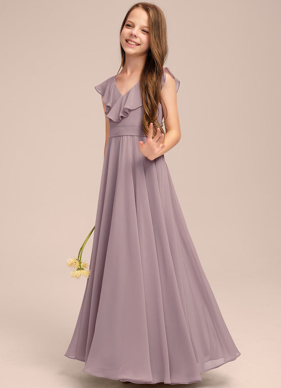 Robe Cérémonie Mousseline Bleu Pastel - gallery 3