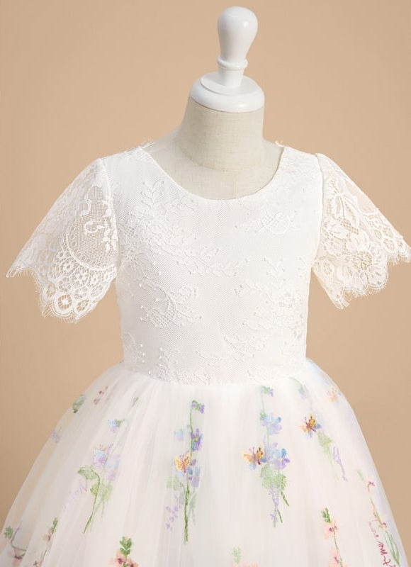 Robe Cérémonie Tulle Navy Floral - gallery 6