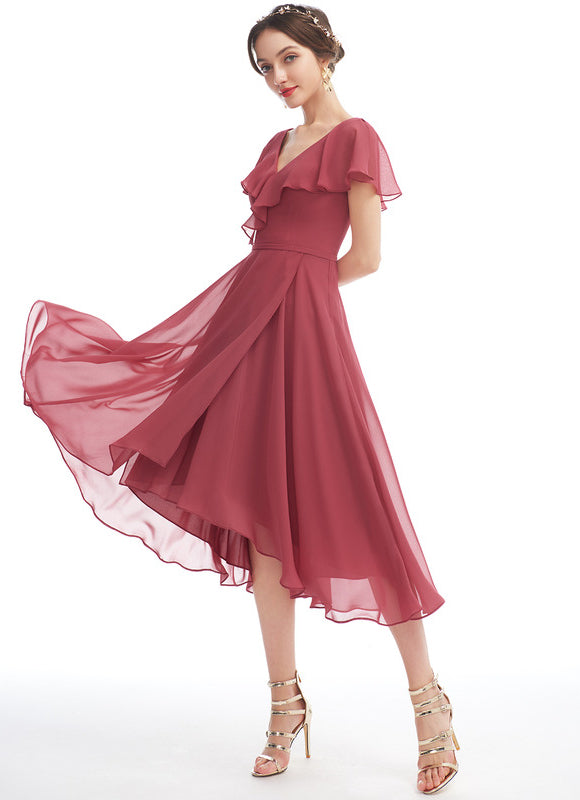 Robe Cérémonie Fluide Marine Élégante