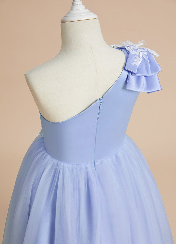 Robe Cérémonie Bleu Pastel Élégant - gallery 1