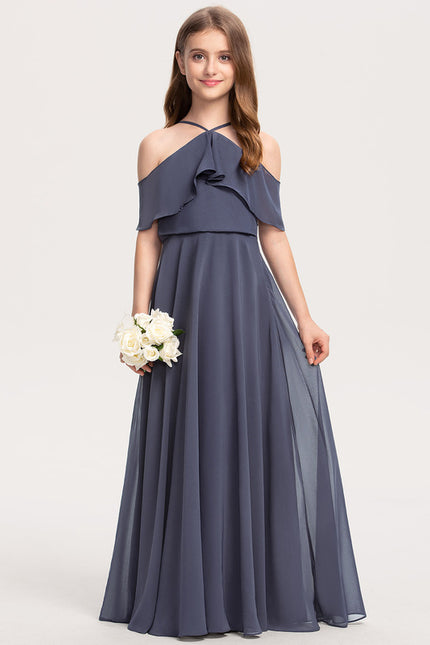 Robe Cérémonie Chiffon Marine