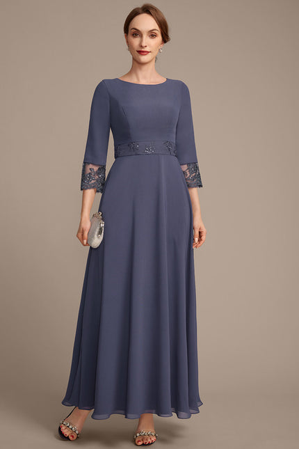 Robe Cérémonie Longue Élégante Bleu - gallery 5