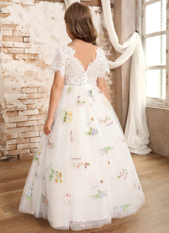 Robe Cérémonie Tulle Navy Floral - gallery 4