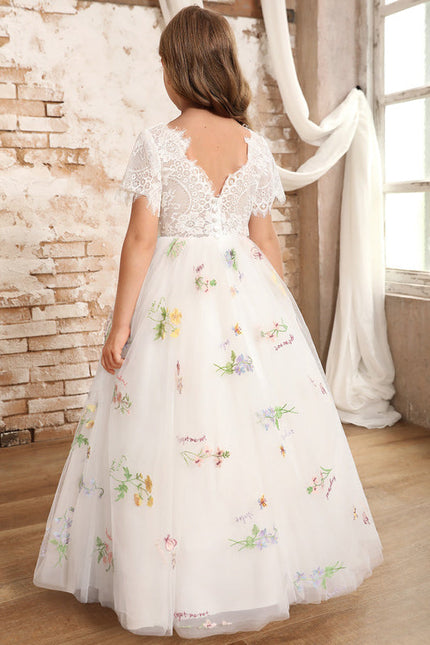 Robe Cérémonie Tulle Navy Floral - gallery 4