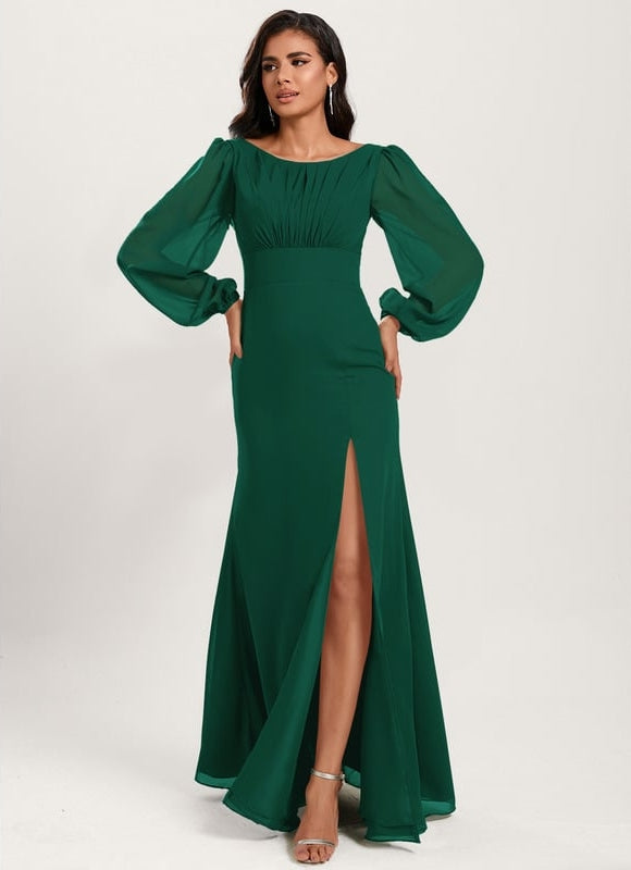 Robe Cérémonie Sirène Vert Émeraude - gallery 1