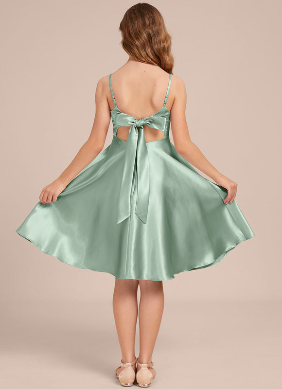 Robe Ceremonie Courte Satin - gallery 5
