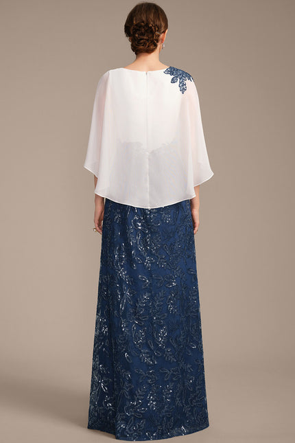 Robe Cérémonie Longue Marine Brodée - gallery 5