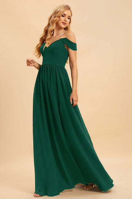 Robe Cérémonie Mousseline Vert Profond - gallery 2