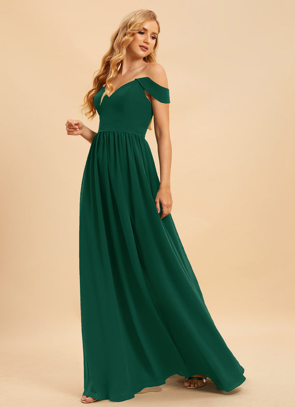 Robe Cérémonie Mousseline Vert Profond - gallery 2