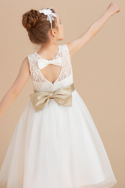 Robe Cérémonie Éclatante Blanche - gallery 1