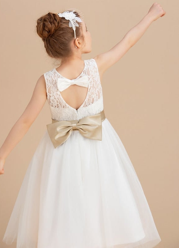 Robe Cérémonie Éclatante Blanche - gallery 1
