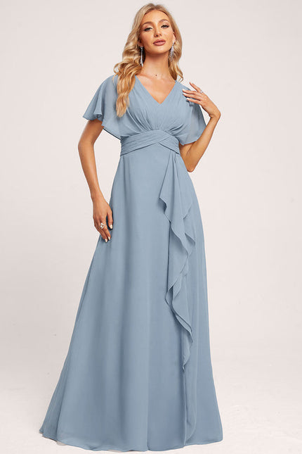 Robe Cérémonie Longue Volants Rose - gallery 3