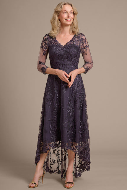 Robe Cérémonie Dentelle Violette - gallery 3