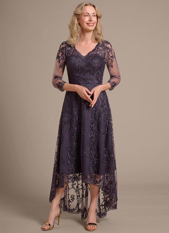 Robe Cérémonie Dentelle Violette - gallery 3