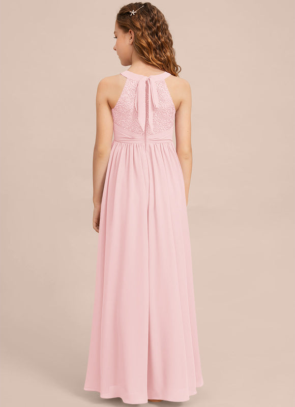 Robe Cérémonie Longue Rose Douce - gallery 2