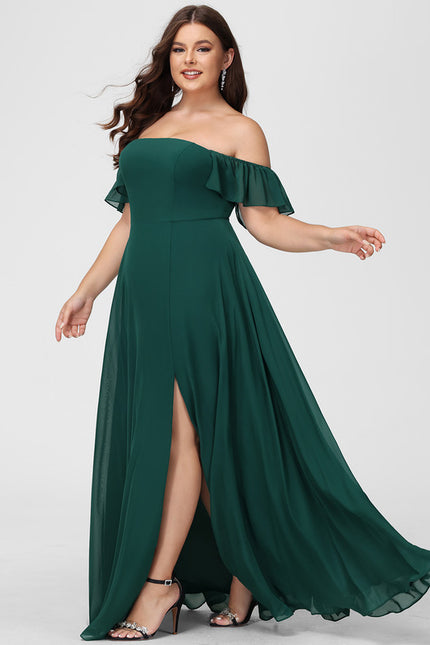 Robe Cérémonie Mousseline Vert Profond - gallery 6