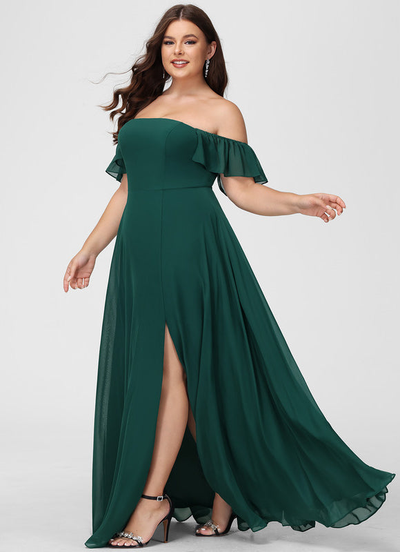 Robe Cérémonie Mousseline Vert Profond - gallery 6