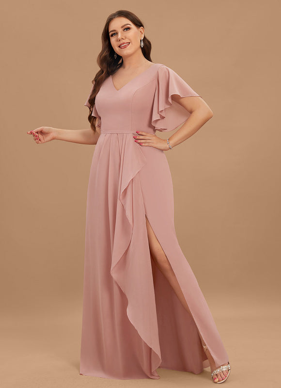 Robe Cérémonie Longue Volants Rose - gallery 9