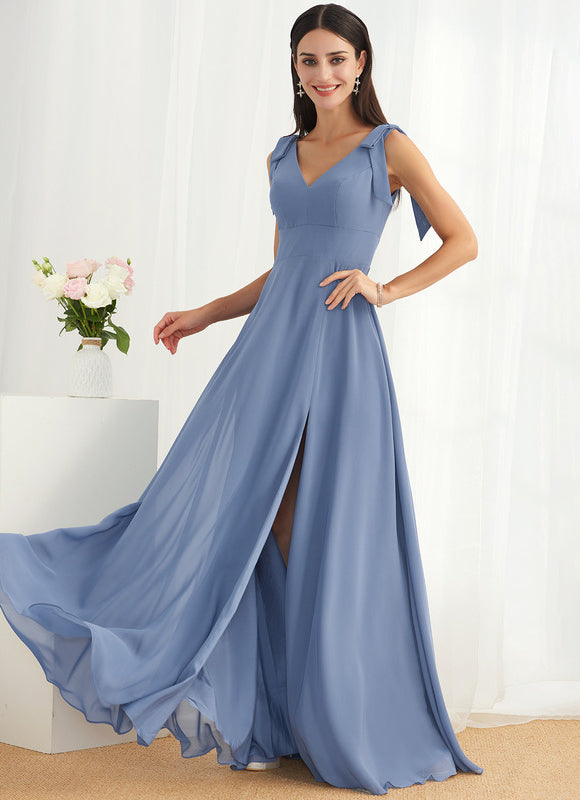 Robe Cérémonie Mousseline Beige