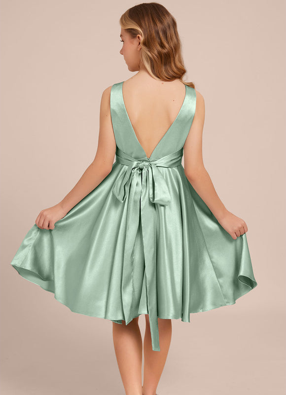 Robe Ceremonie Courte Satin - gallery 5