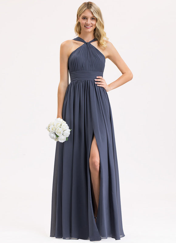 Robe Cérémonie Longue Volants Rose