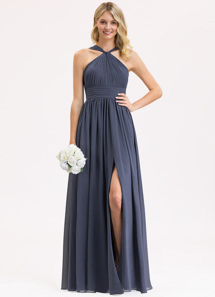 Robe Cérémonie Longue Volants Rose
