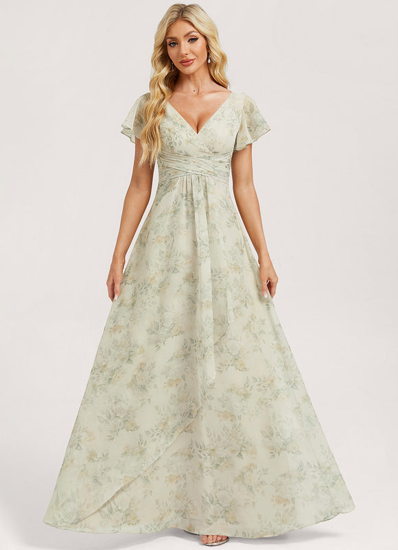 Robe Cérémonie Longue Volants Rose - gallery 3