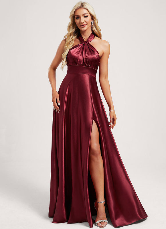 Robe Cérémonie Satinée Rubis - gallery 4