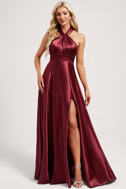 Robe Cérémonie Satinée Rubis - gallery 4