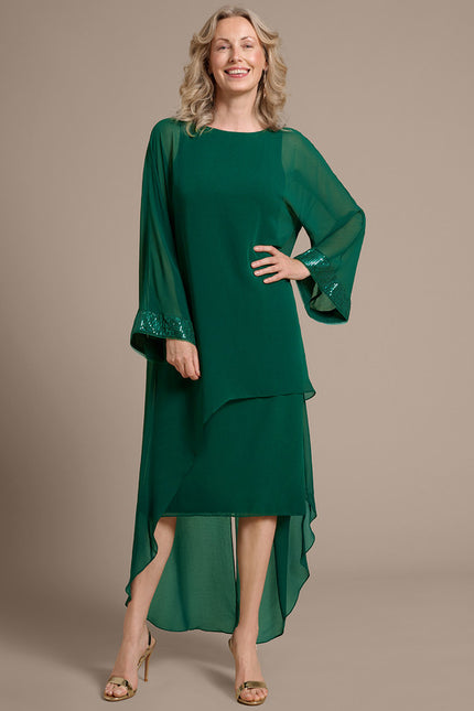 Robe Ceremonie Vert Bouteille