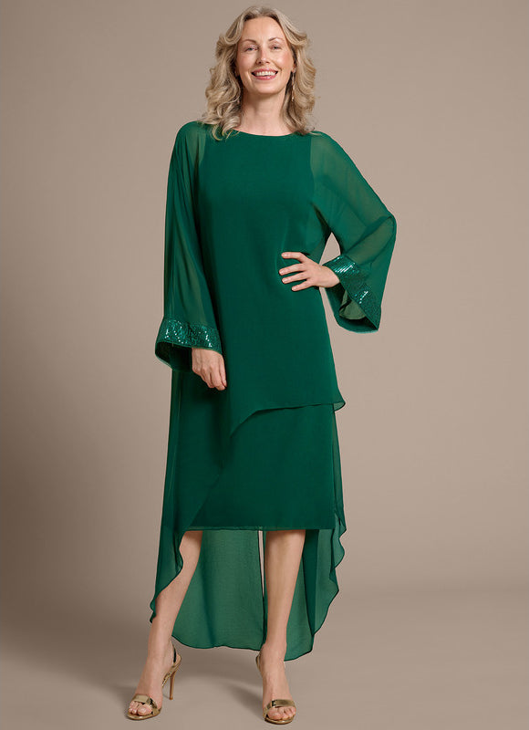Robe Ceremonie Vert Bouteille