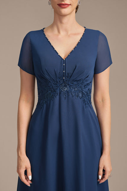 Robe Cérémonie Bleu Profond Chic - gallery 8