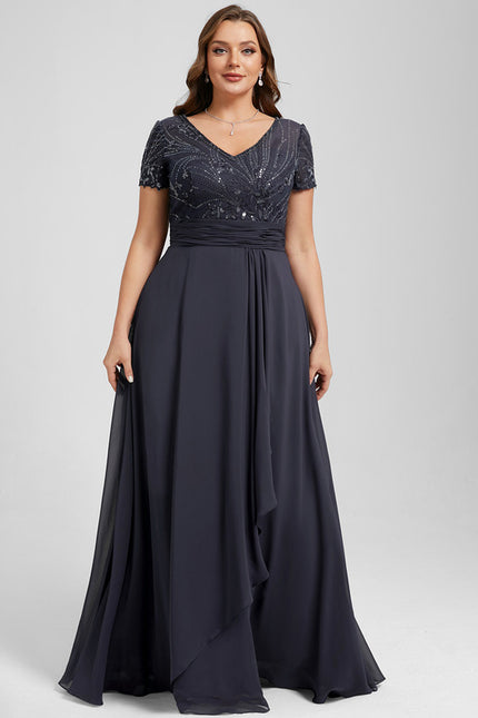 Robe Cérémonie Vaporeuse Marine Élégante - gallery 9