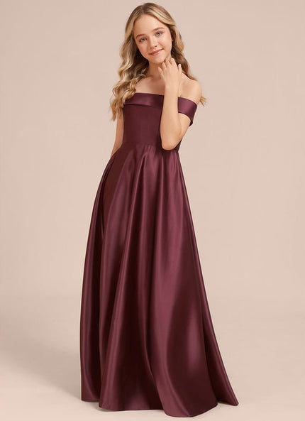 Robe Cérémonie Satin Bordeaux
