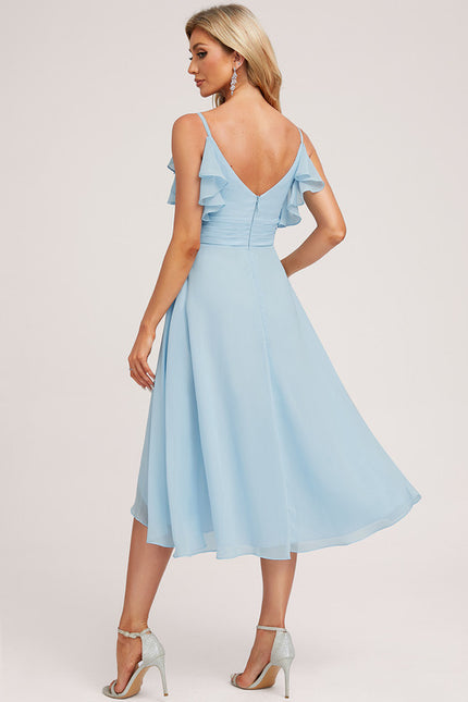 Robe Cérémonie Fluide Marine Élégante - gallery 1