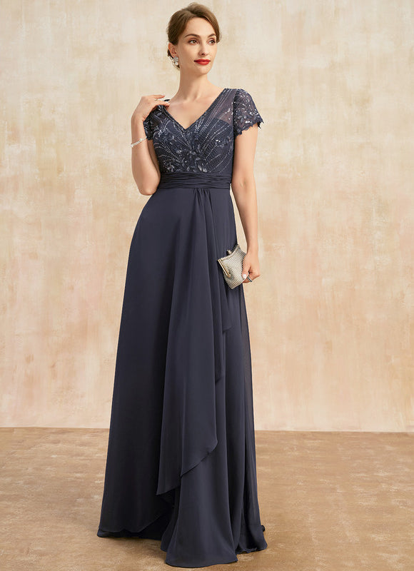 Robe Cérémonie Vaporeuse Marine Élégante - gallery 3