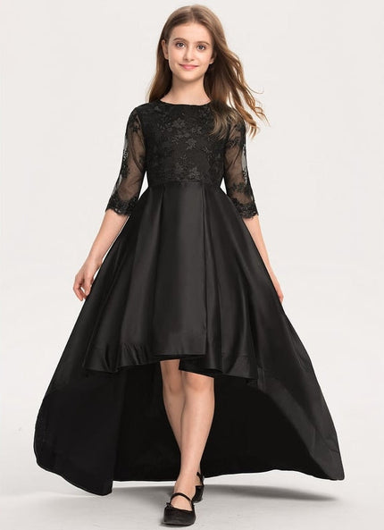 Robe Cérémonie Satinée Noire