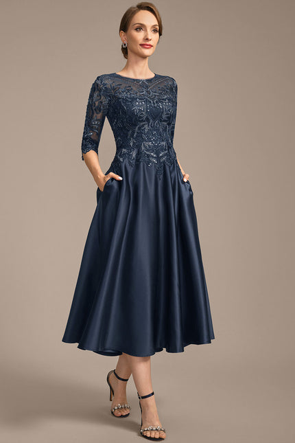 Robe Cérémonie Mère Élégante Satin - gallery 5