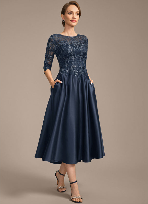 Robe Cérémonie Mère Élégante Satin - gallery 5