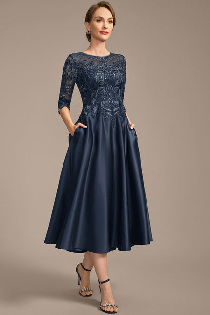 Robe Cérémonie Mère Élégante Satin - gallery 5