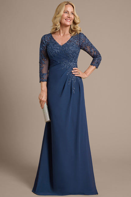 Robe Cérémonie Élégante Marine