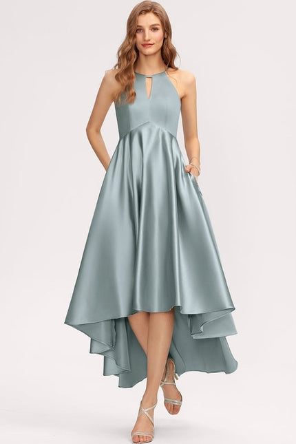 Robe Cérémonie Satinée Céleste - gallery 2