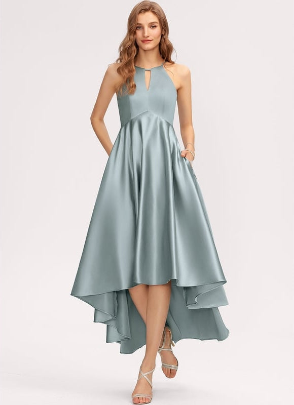Robe Cérémonie Satinée Céleste - gallery 2