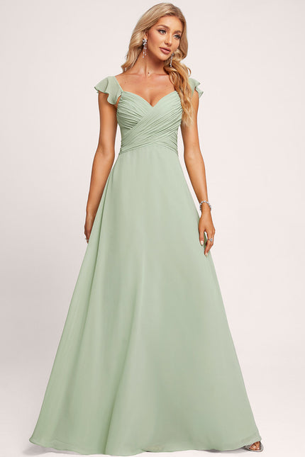 Robe Cérémonie Longue Volants Rose - gallery 2