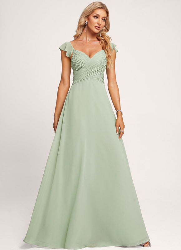 Robe Cérémonie Longue Volants Rose - gallery 2