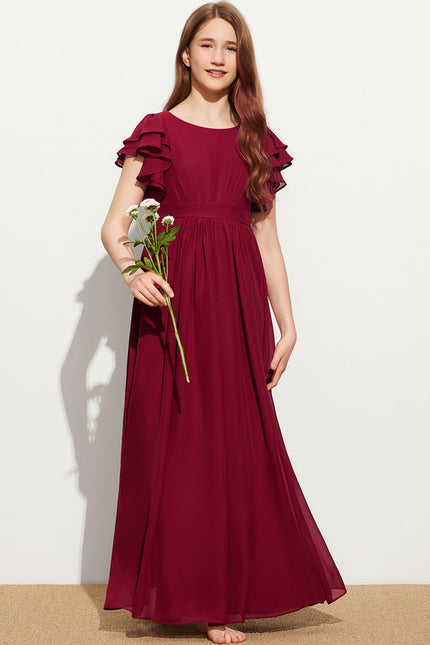 Robe Cérémonie Volants Bordeaux - gallery 1