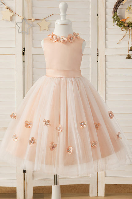 Robe Cérémonie Satinée Florale - gallery 6