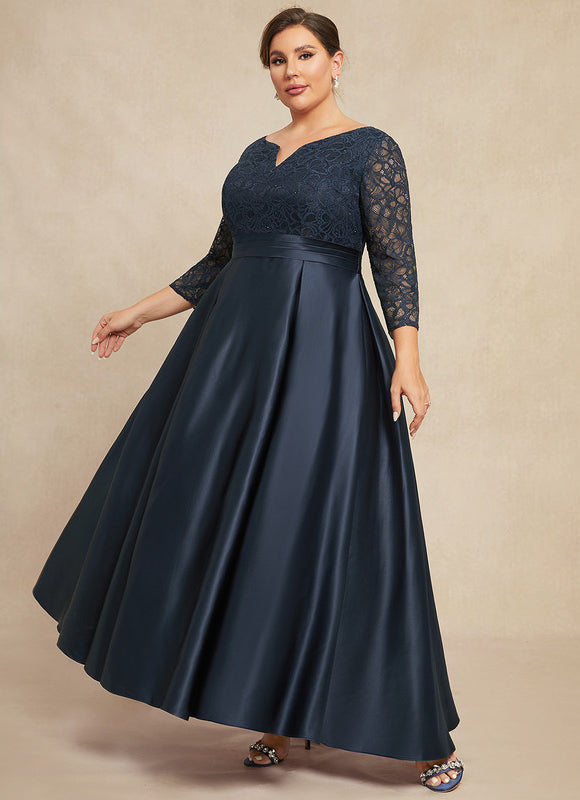 Robe Cérémonie Bleu Marine Satinée - gallery 6