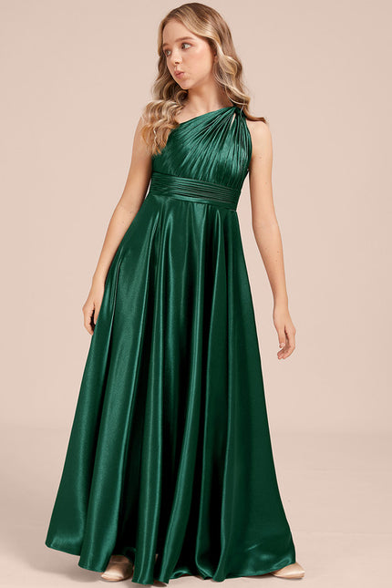 Robe Cérémonie Satin Bordeaux Élégante - gallery 3