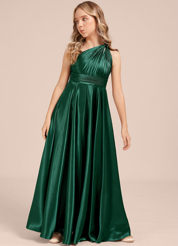 Robe Cérémonie Satin Bordeaux Élégante - gallery 3